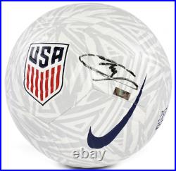 CHRISTIAN PULISIC Autographed Team USA Nike Strike Soccer Ball PANINI