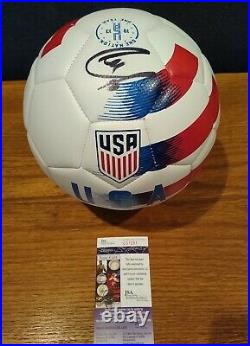 CHRISTIAN PULISIC SIGNED Team USA SOCCER BALL JSA autograph FC CHELSEA