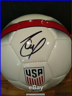 CHRISTIAN PULISIC SIGNED Team USA SOCCER BALL JSA autograph FC CHELSEA 3