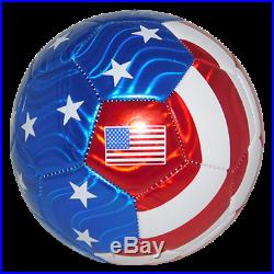 Carli Lloyd Autographed USA Flag Soccer Ball Inscribed 2X WC Champs JSA COA