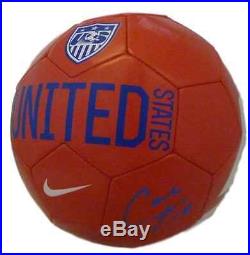 Carli Lloyd Autographed/signed USA Soccer 13997 Red Nike Soccer Ball Jsa