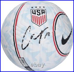 Carli Lloyd USWNT Autographed Nike USA Logo Soccer Ball