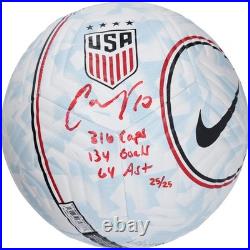 Carli Lloyd USWNT Autographed Nike USA Logo Soccer Ball with Item#14218140