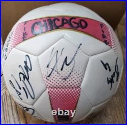 Chicago Fire Mens Team Signed Soccer Ball Nike Autographed CHI-Town