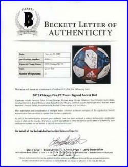 Chicago Fire Signed MU Soccer Ball 2019 Season with 21 Sigs A58943