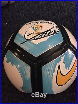 Chile Copa America Eduardo Vargas Autographed Signed Size 5 Soccer Ball COA