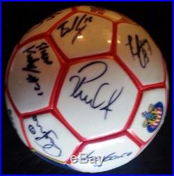 Chivas USA Soccer Team Ball Futbol Autographed Ramon Ramirez Paco Palencia