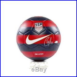 Christian Pulisic Signed 2018 Nike Red & Blue USA Prestige Soccer Ball Panini