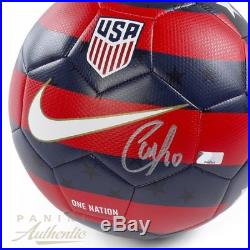 Christian Pulisic Signed 2018 Nike Red & Blue USA Prestige Soccer Ball Panini