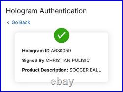 Christian Pulisic Signed Auto Autographed Soccer Ball With COA
