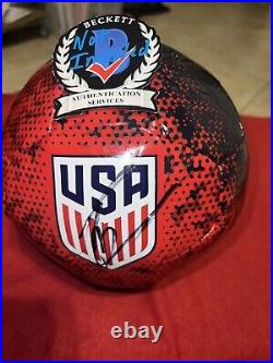 Christian Pulisic Signed Official Team USA Soccer Ball Chelsea FC Beckett #3