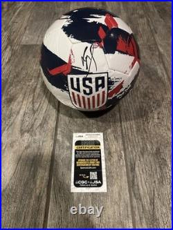 Christian Pulisic Signed Team USA Soccer Ball Jsa Coa Autograph Captain America