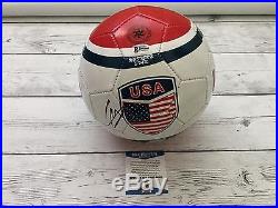 Christian Pulisic Signed Team USA U. S. A Soccer Ball Beckett BAS COA b