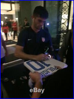 Christian Pulisic USA National Team 2019 Chelsea Signed Auto Soccer Ball Jsa Coa