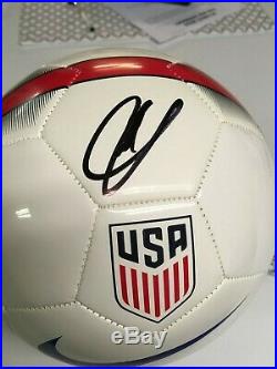 Christian Pulisic U. S. National Soccer Autographed Soccer Ball with COA