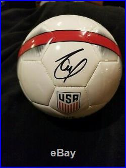 Christian Pulisic signed USMNT Nike USA Soccer Ball Chelsea JSA V31237