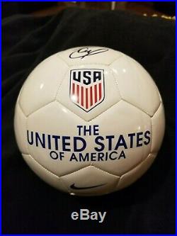 Christian Pulisic signed USMNT Nike USA Soccer Ball Chelsea JSA V31237