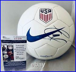 Christian Pulisic signed White Nike Team USA Soccer Ball autographed 3 JSA