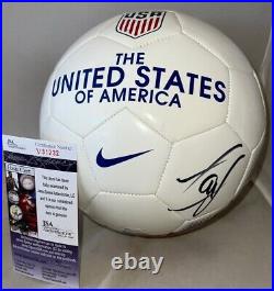 Christian Pulisic signed White Nike Team USA Soccer Ball autographed 5 JSA