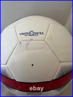 Christian Pulisic signed White Nike Team USA Soccer Ball autographed JSA