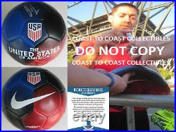 Clint Dempsey Seattle Sounders signed USA soccer ball exact proof Beckett COA