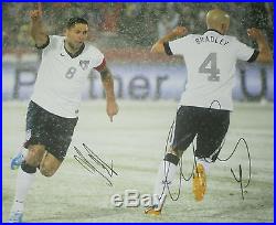 Clint Dempsey and Michael Bradley Signed 11x14 USA Soccer Photo with proof