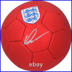 Cole Palmer England National Team Autographed Red Logo Soccer Ball