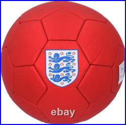 Cole Palmer England National Team Autographed Red Logo Soccer Ball