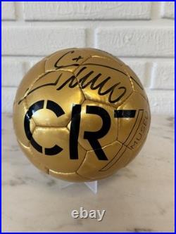 Cr7 Cristiano Ronaldo Golden Ball Autographed Museum Ballon D'OR NEW Authentic