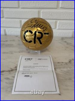 Cr7 Cristiano Ronaldo Golden Ball Autographed Museum Ballon D'OR NEW Authentic