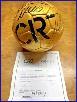 Cr7 Cristiano Ronaldo Golden Ball Autographed Museum Ballon D'OR NEW Authentic