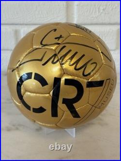 Cr7 Cristiano Ronaldo Golden Ball Autographed Museum Ballon D'OR NEW Authentic