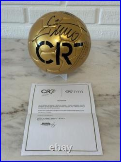 Cr7 Cristiano Ronaldo Golden Ball Autographed Museum Ballon D'OR NEW Authentic