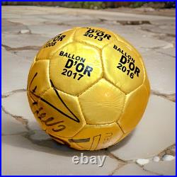 Cr7 Cristiano Ronaldo Golden Ball Autographed Museum Ballon D'OR NEW Authentic