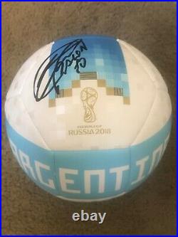 Cristian Pavon Autographed Argentina Soccer Ball FIFA World Cup Russia 2018 BAS
