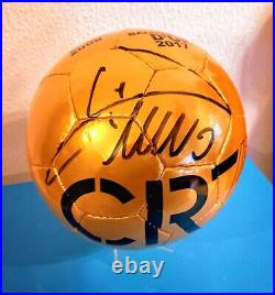 Cristiano Ronaldo Autographed Golden Ball edition Whith a Support Displey Cristiano Ronaldo Autographed Golden Ball edition Whith a Support Displey