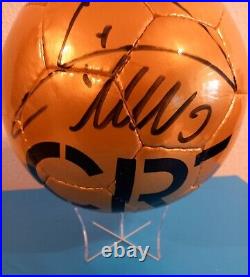 Cristiano Ronaldo Autographed Golden Ball edition Whith a Support Displey Cristiano Ronaldo Autographed Golden Ball edition Whith a Support Displey