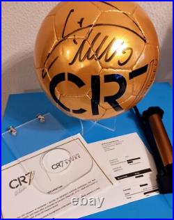 Cristiano Ronaldo Autographed Golden Ball edition Whith a Support Displey Cristiano Ronaldo Autographed Golden Ball edition Whith a Support Displey