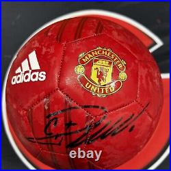 Cristiano Ronaldo Autographed Manchester United Soccer Ball Signed Beckett BAS