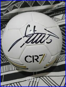 Cristiano Ronaldo Hand Signed Ball + Proof Real Madrid Juventus Messi
