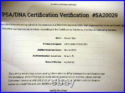 Cristiano Ronaldo Hand Signed Soccer Ball CR7 PSA/DNA + plaque
