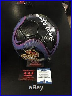 Cristiano Ronaldo Real Madrid Autographed Soccer Ball BAS BECKETT Certified