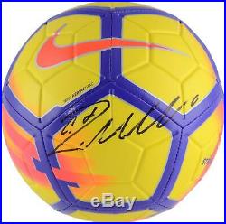 Cristiano Ronaldo Real Madrid CF Signed Yellow & Purple Nike Strike Soccer Ball