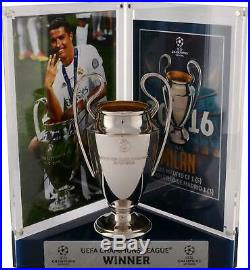 Cristiano Ronaldo Real Madrid Signed 9.5x8.5 2016 Champs League Mini Trophy