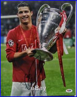 Cristiano Ronaldo Signed 11x14 Big Photo Psa/dna Soccer Real Madrid Manu Fifa