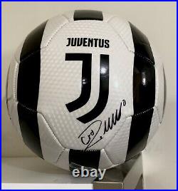 Cristiano Ronaldo Signed Autographed Juventus Soccer Ball CR7 Football White