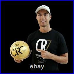Cristiano Ronaldo Signed CR7 Football Gold Soccer CR7 Museum Store Portugal New