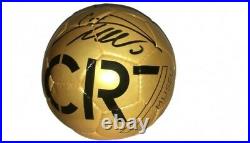 Cristiano Ronaldo Signed CR7 Football Gold Soccer CR7 Museum Store Portugal New