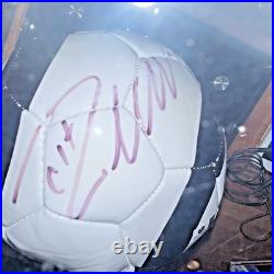 Cristiano Ronaldo Signed Juventus Soccer Ball GA COA Display Case