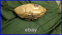 Cristiano Ronaldo autographed GOLD ball CR7 Juventus Manchester United Messi